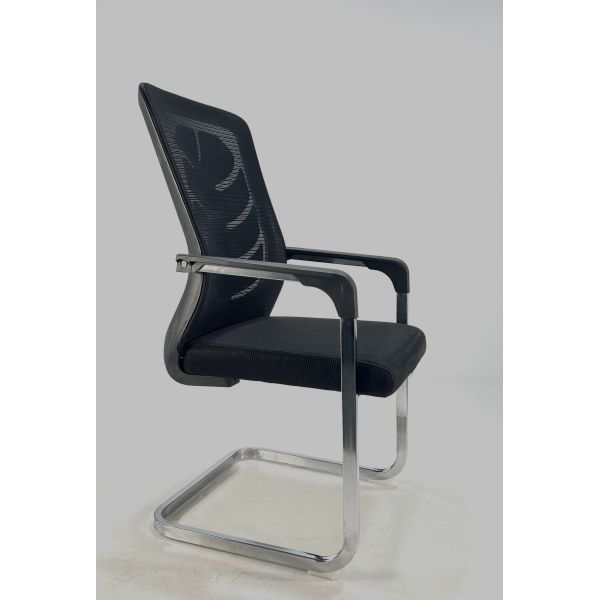 Visitor PP Armrest Conference Room Chairs Without Wheels