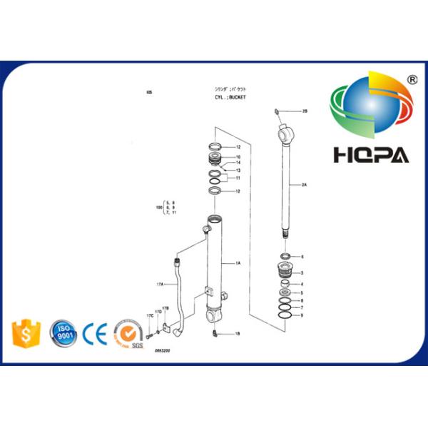 Sello Kit For Hitachi EX30-2 EX33MU EX33U del cilindro de 4352350 cubos
