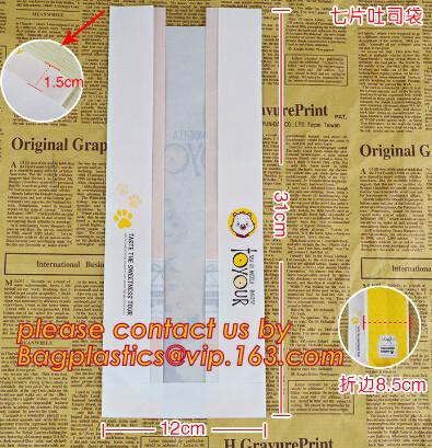Custom bread food paper bags with your own logo,Factory Supplier Eco-friendly Kraft Paper Bread Packaging Bag