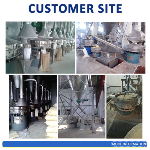 Rotary Food Vibrating Sieve Screen Round Powder Tumbler Vibrating Screen