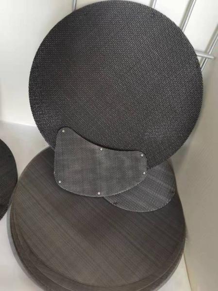 Dutch Weaving 25cm Black Wire Mesh Filter Disc 12x88mesh 24x110mesh
