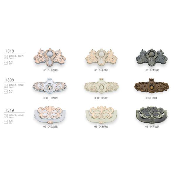 Chinese Old Style Door And Drawer Handles Zinc Alloy Material Relief Sculpture