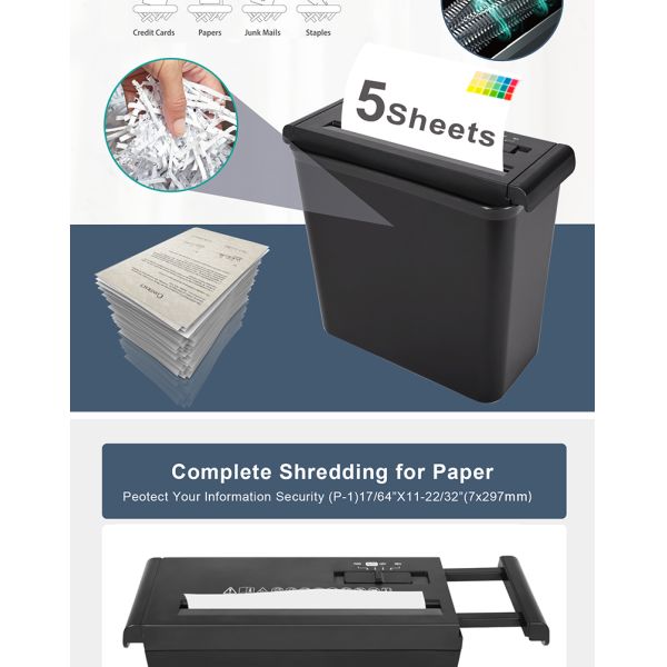 Strip Cut Paper Shredder for Home