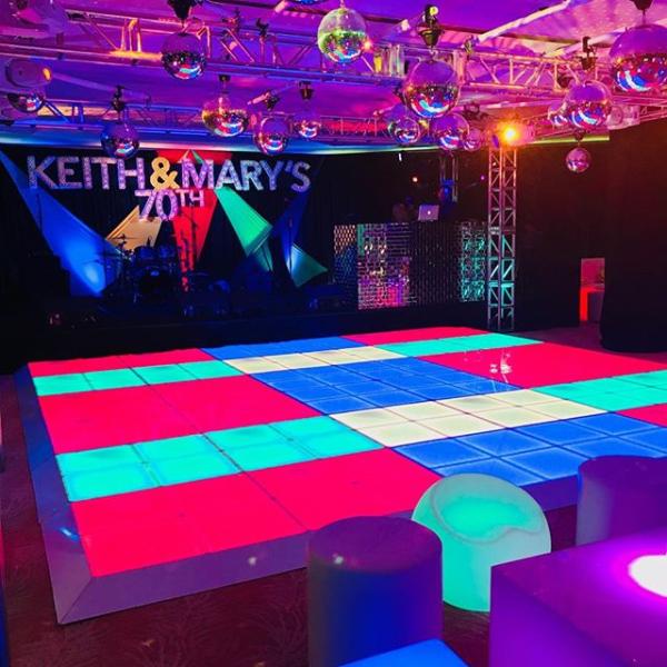 Piso de baile LED con iluminación de suelo con efecto de iluminación brillante y consumo de 20W -20°C a 60°C