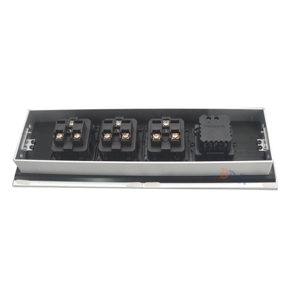 Slip-Open Desktop Power Outlet for Desks Offices Study Rooms and Counters with Embedded Installation