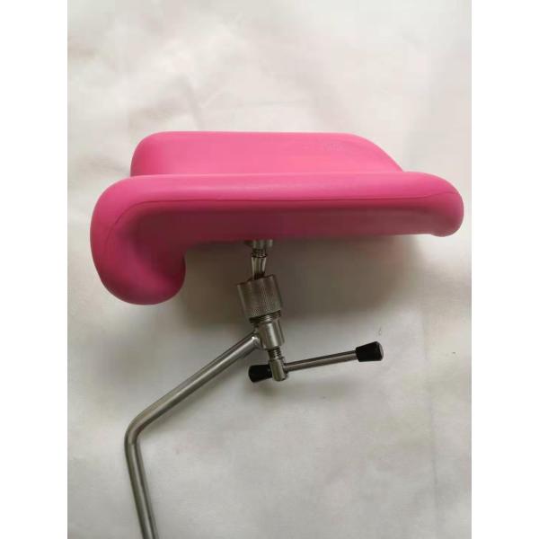 Stainless Steel PU Leg Holder Pink Parts For Hospital Beds For Delivery Beds