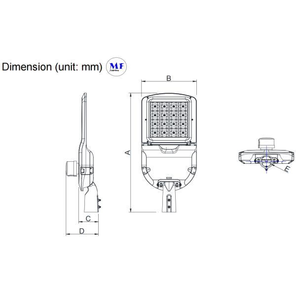 170lm/W 100W 150W 300W светодиодный уличный свет водонепроницаемое Alu жилье наружное светодиодное парковочное освещение для дорожного шоссе