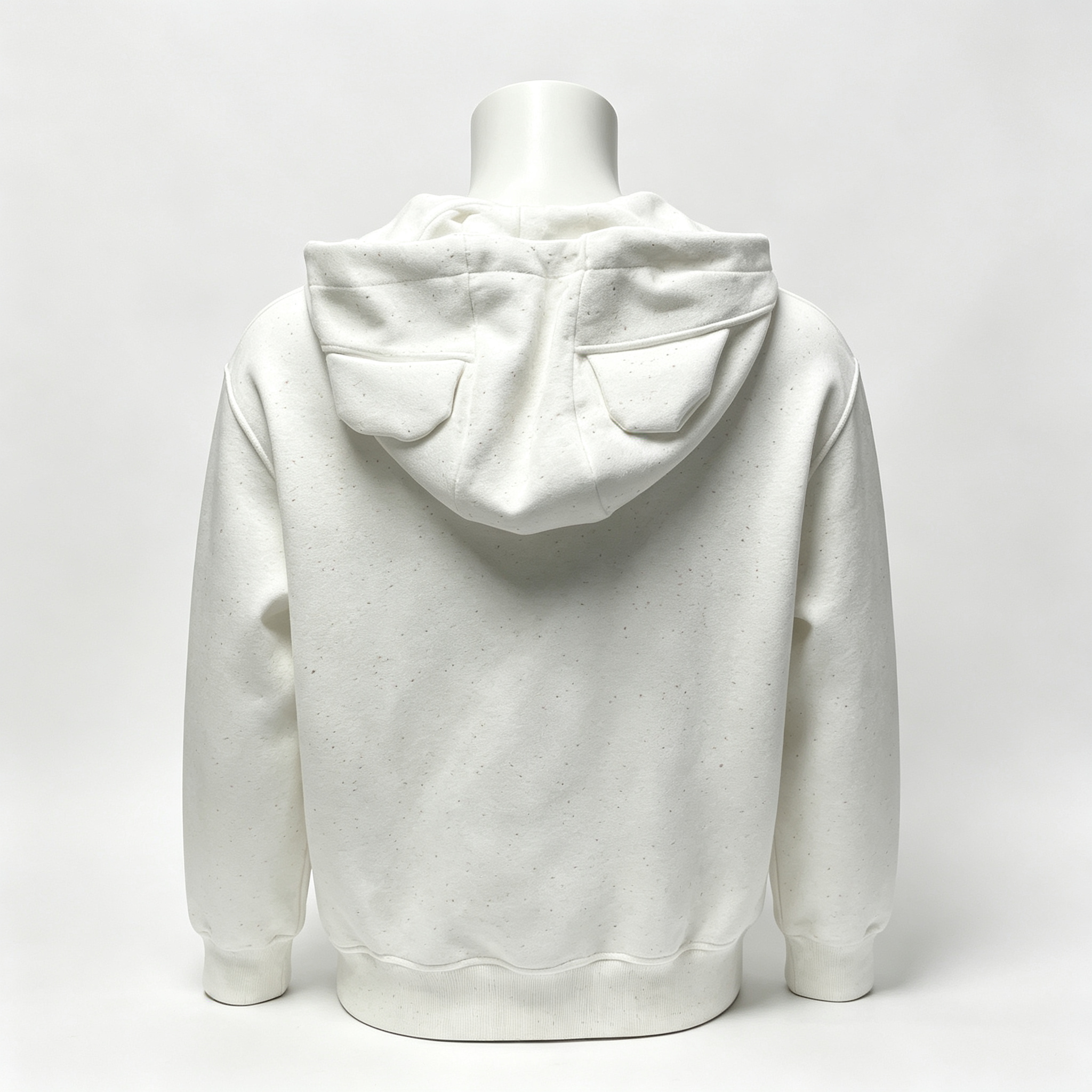 Heavy Terry Fleece 	Men's Heavyweight Hoodie Speckled Floral Embroidery Fleece Zip Up Jacket Oversized