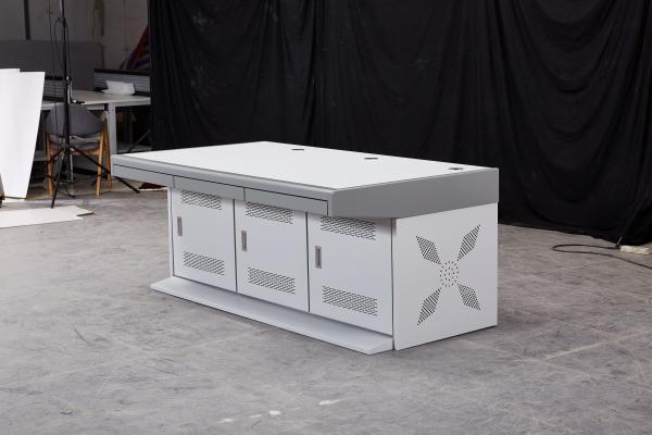 1800 Width Safety Control Room Three Station Console for Modern Office Computer Table