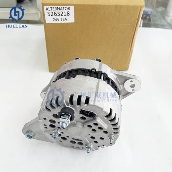 5263218 Pièces de moteur d'excavatrice de machines Alternateur 24V 75A pour alternateur de moteur hydraulique d'excavatrice de machines