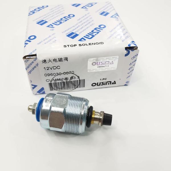 OUSIMA 096030-0070 12V Shut Off Solenoid Magnet Valve Solenoid Valve Cut Off Stop Solenoid For CUMMINS B3.3