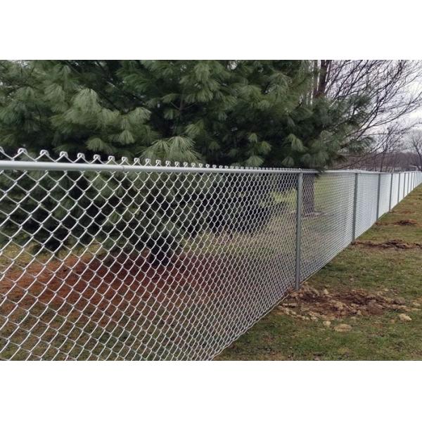 25-100mm Chain Link Wire Mesh / 25m Diamond Chain Link Fence For Garden