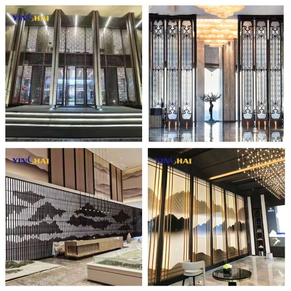 Stylish Metal Room Divider For Hotel Lobby Partition And Decoration Engineering