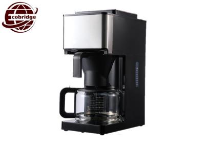 Portable Electric Drip Coffee Maker 1250ml / 8-10Cups Black Silver For Home