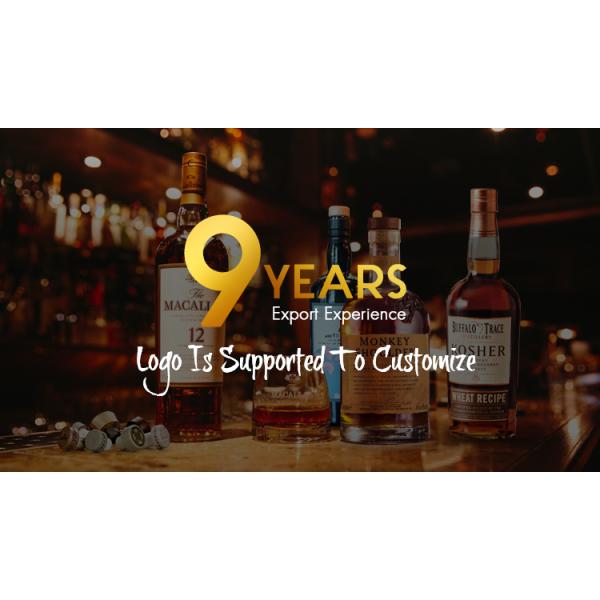 Cork Screw Both Cap Type Long Neck Glass Bottle for Vodka Brandy Whisky 700ml 750ml 1000ml
