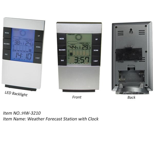 Household Digital LCD Display Hygrometer Thermometer Temperature Humidity Meter Clock Alar