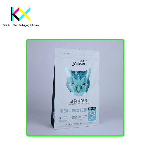 Customized Printing Flat Bottom Pouches for Pet Food Packaging Bags with food-grade materials