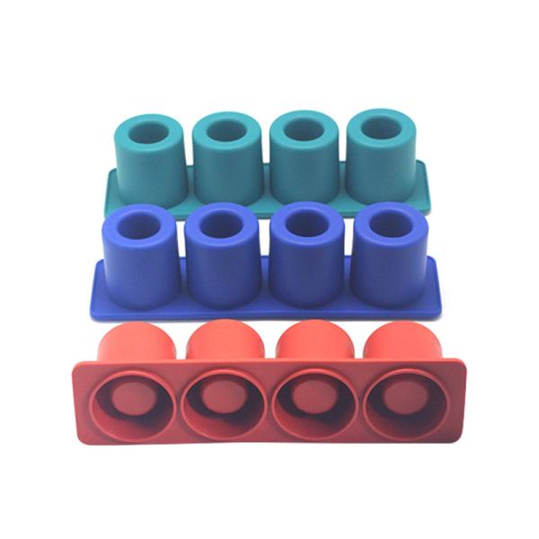 4 Cubes Soft High Quality Silicone Ice Shot Glass Mold Colorful Fancy Ice Shot Cup Ice And Snack Maker