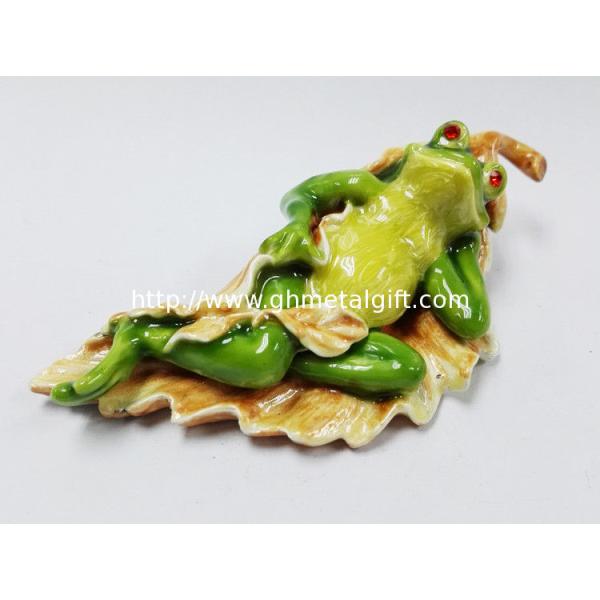 Frog enamel trinket jewelry box frog shape fancy jewelry gift box for Jewerly