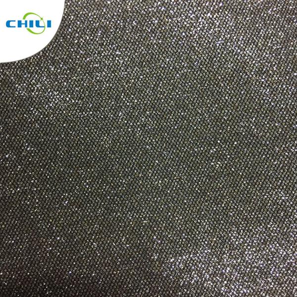 Professional Glitter Leather Fabric Eco Friendly Normal Peeling Strength