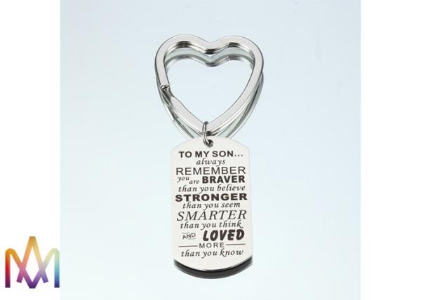 No Distortion Polished 304 Stainless Steel Engraved Keychain
