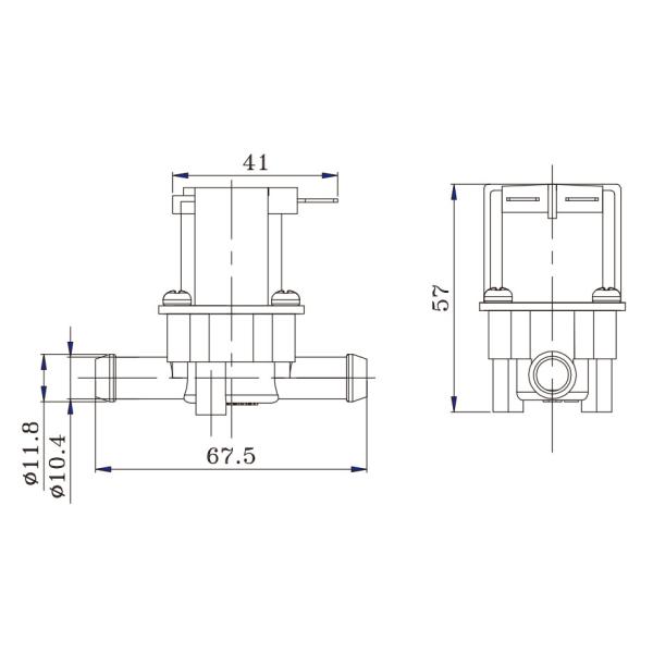Направьте действующий двухсторонний пластиковый клапан соленоида 24в стока воды для водяного фильтра