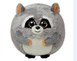 25cm Round Shape Animal Promotional Gifts Toys Green / Brown / Grey Color