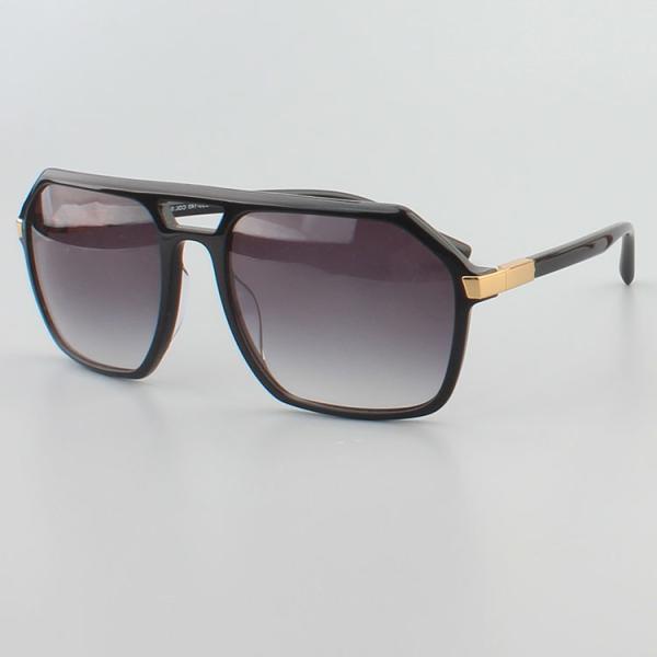Polarized Lens Double Bridges Acetate Frame Sunglasses