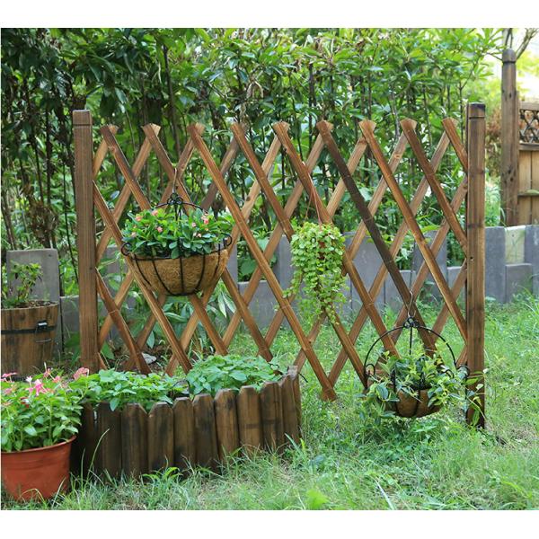 Extendable Brown  70X175cm Decorative Garden Border Divider Fence