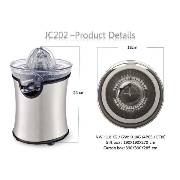 JC202 Compact Stainless Steel Citrus Press Lemon Squeezer JC202 Compact Stainless Steel Citrus Press Lemon Squeezer