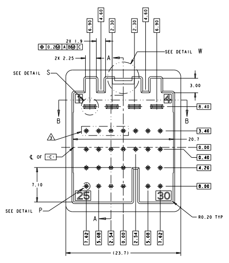 соединители 5Row 2.54mm 28Pin TE Connnectivity AMP для автомобильной проводки провода