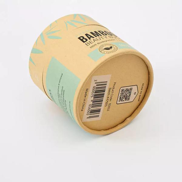Biodegradable Empty Cylinder Kraft Paper Tubes for Tea Cosmetic Paper Packaging Tubes