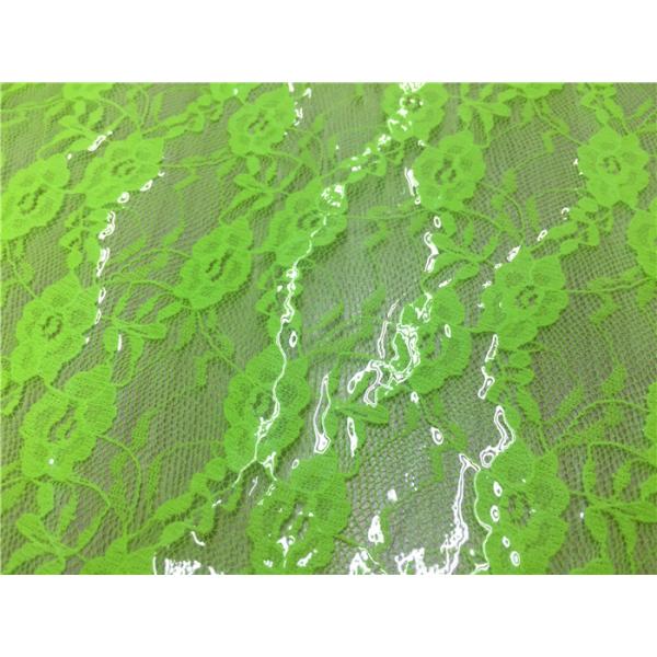 Transparent Tpu Leather Bonded Fluorescent Green Lace Fabric For Ladies Coat