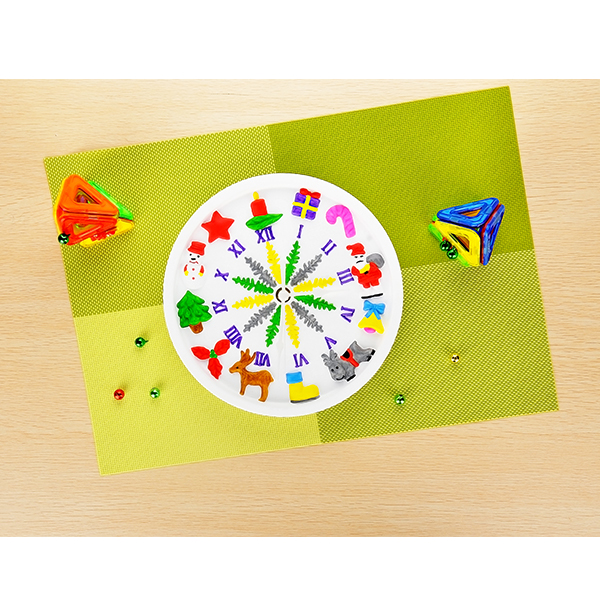 9 Inch Plaster Clock Arts And Crafts Toys Real Function For Boys And Girls