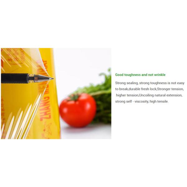45cm 50cm Fresh Food PVC Cling Wrap Plastic Biodegradable Film For Food Packaging