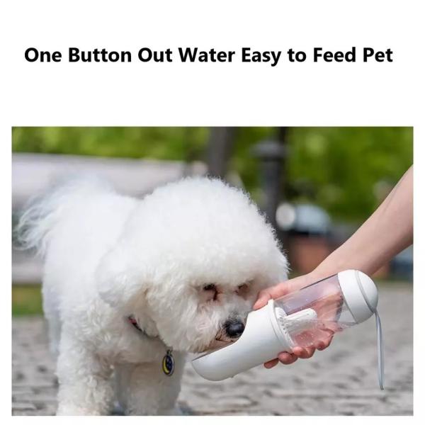 Forma durável 2 portáteis da venda quente em 1 garrafa de água exterior do animal de estimação da garrafa de água do cão de estimação para o grande cão pequeno