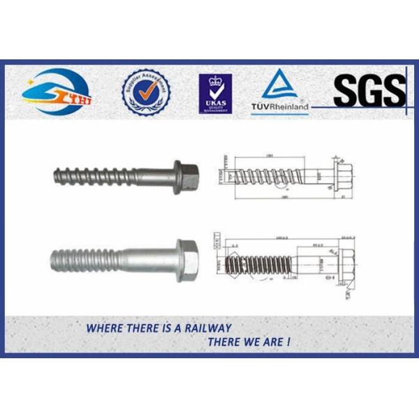 ZhongYue Customized Railroad Rail Screw Spikes Square Head For Railway