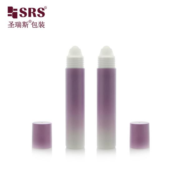 Smooth Surface 20ml Round Cylinder PP Plastic Roll On Bottle For Eye Care Serum