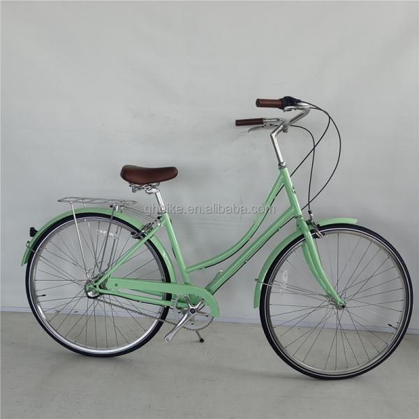 6 Speed Adult Women's Comfort Bike Vintage Lady Fitness City Bicycle with Basket