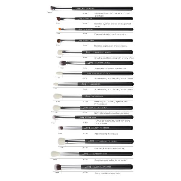 Jessup T177 Eye Makeup Brush Set traditional handmade For Travelling