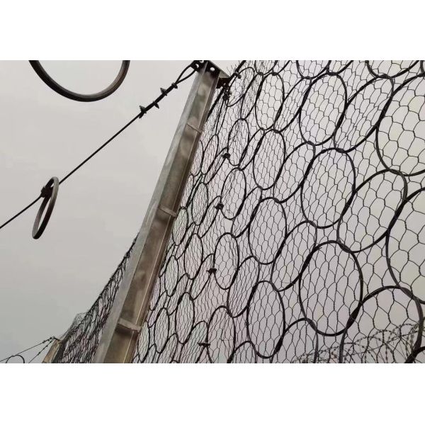 Rockfall Protection Zoo Rope Mesh Innovative Ring Mesh Solution for Rockfall Control and Terrain Stabilization Projects