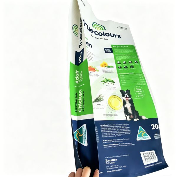 20kg Heavy-Duty Dog Food Bag - Matte Finish Resealable Sustainable Packaging for Pet Kibble