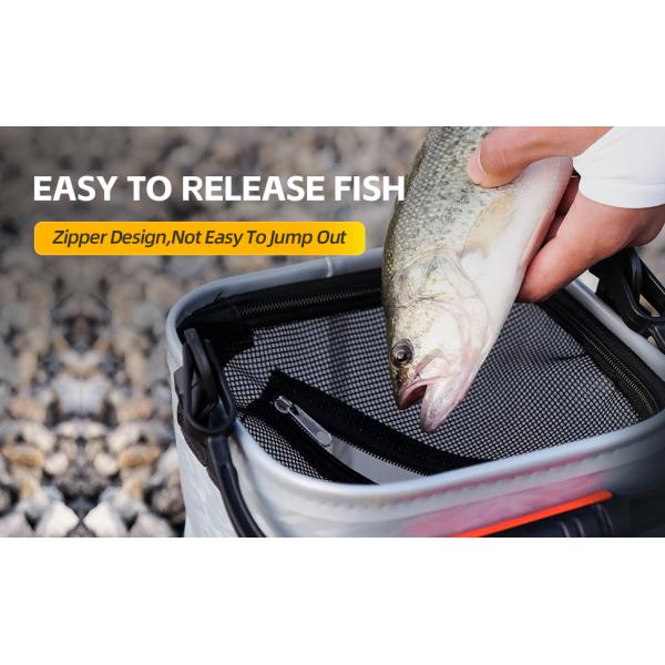 Portable Fishing Water Pail for Camping Traveling Hiking Fishing Boating Gardening with 4.5 Meters Rope