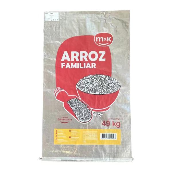 Wholesale 25kg BOPP Laminated Print Compound 2 Layers PP Woven Fertilizer Rice Bag