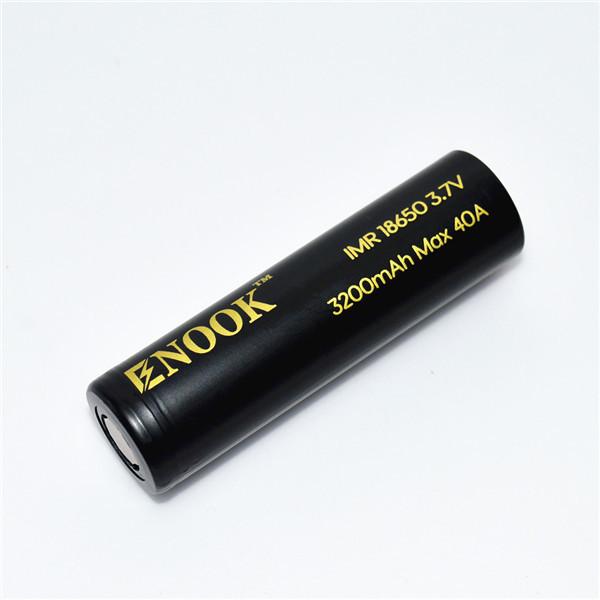 Enook recarregável 18650 Bateria de lítio Célula 3200mAh 3.7 V Max 40A