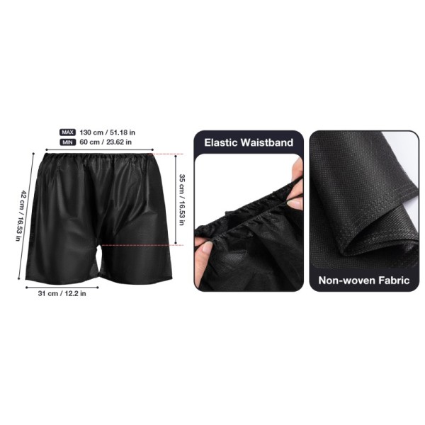 Disposable Men Boxer Shorts, Non Woven Male Underwear Patient for Travel Massage Individually Wrapped Individually Packing Of Disposable SPA Salon Male Short Pants Boxer Natural Massage Boxer Shorts