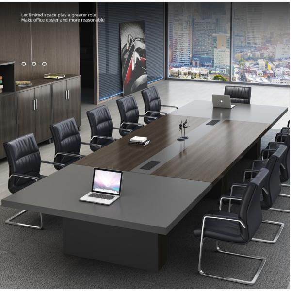 OEM ODM YES Черный современный деревянный стол для встреч для офисной мебели и переговоров