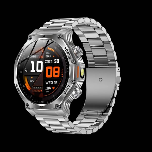 Eraysun Round AK82 Smart Watch for Big Screen 1.85 Outdoor Sports BT Call Flashlight Battery Fitcloudpro IP67 Smartwatch