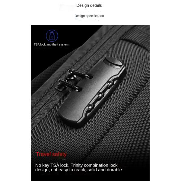 Anti Theft Crossbody Sling Bag Cross Shoulder Sling Bag USB Men Chest Bag