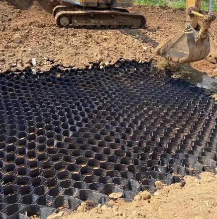 Geo Cell Parking Road Paver Driveway Geocell For Erosion Control Ground Grid Slope